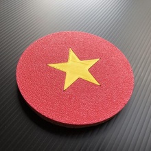 Vietnam bayrak bardak altlıkları altlığı Coozie İçmek Viet Asya dyi masa ülke 3d print model - Mito3D