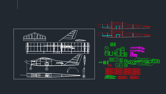 görünüm dxf dosya uçak rc araçlar 3d print model - Mito3D