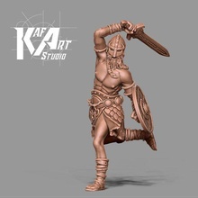 viking 35mm ölçek oyun karakter insan barbar minyatür heykelcik 3d Yazdır savaşçı fantezi savaş oyunu masaüstü Conan masa dd Berseker öfke akıncı 3d print model - Mito3D