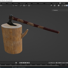 viking axe game weapon blender 3d print model - Mito3D