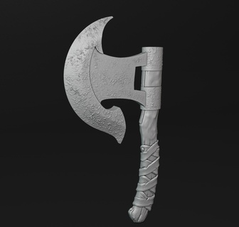 viking balta 1 Valhalla savaş silah mitoloji fantezi heykel barbar kılıç bıçak ağzı cüce savaşçı şövalye çelik Demir masaüstü Vikingler 3d print model - Mito3D