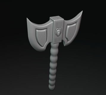 viking axe 6 valhalla war weapon mythology fantasy sculpture barbarian sword knife blade dwarf warrior knight steel iron tabletop ancient throw 3d print model - Mito3D