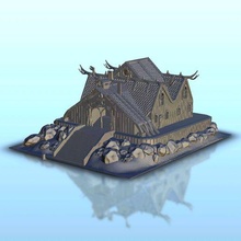 viking city center - saga flames war bolt action medieval age sigmar warhammer architecture scandinavian thumbnails building scenery wargame figures game land games accessories 3d print model - Mito3D