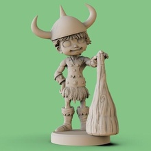 viking clube impressão 3d açao figura estatueta 3d print model - Mito3D