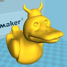 viking duck game helmet horns animals 3d print model - Mito3D