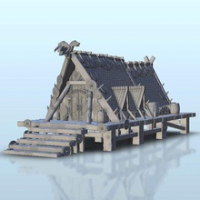 viking casa 27 saga chamas guerra parafuso açao medieval sigmar martelo arquitetura escandinavo miniaturas construção cenário jogo figuras jogos terra 3d print model - Mito3D