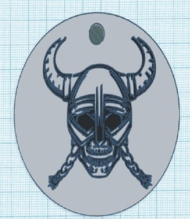 vikingo llave anillo llavero anillos cadena casco cáscara 3d print model - Mito3D