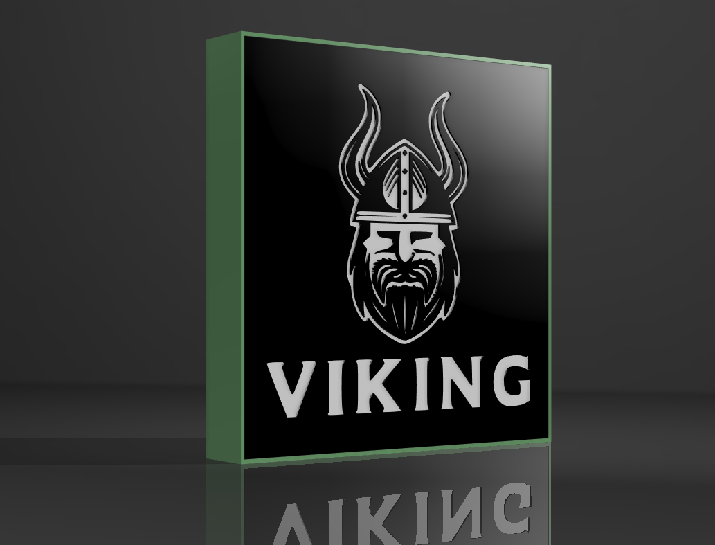 viking luminária nórdico bárbaro capacete escudo Guerreiro 3D print model - Mito3D
