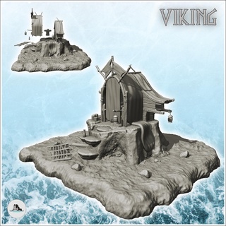 viking mystic rites altar rock 8 - alkemy asgard lord rings war rose warcrow saga Architecture accessories architecture building dark fantasy game miniatures terrain figures lotr age wargame scandinavian scenery ragnar wooden norman of middle 3d print model - Mito3D