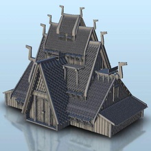 viking pagan tapınak şakak mabet destan alevler savaş cıvata aksiyon Ortaçağa ait yaş Sigmar Warhammer mimari İskandinav küçük resimler bina manzara oyunu rakamlar oyun arazi 3d print model - Mito3D