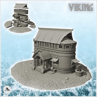 viking palace large canopy 10 - alkemy asgard lord rings war rose warcrow saga Architecture accessories architecture building dark fantasy game miniatures terrain figures lotr age wargame scandinavian scenery ragnar wooden norman of middle 3d print model - Mito3D