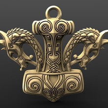 viking ciondolo 11 gioielli keychain moda art medievale 3d print model - Mito3D