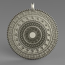 viking pendant 3 jewelry keyring keychain warrior greek jannie 3d print model - Mito3D