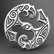 viking raven cnc odin celtic mittelalterliche Erleichterung bas relief sign symbol nordic norse 3d print model - Mito3D