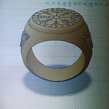 viking anel joalheria jóia Odin vikings Valknut vegvisir 3d print model - Mito3D