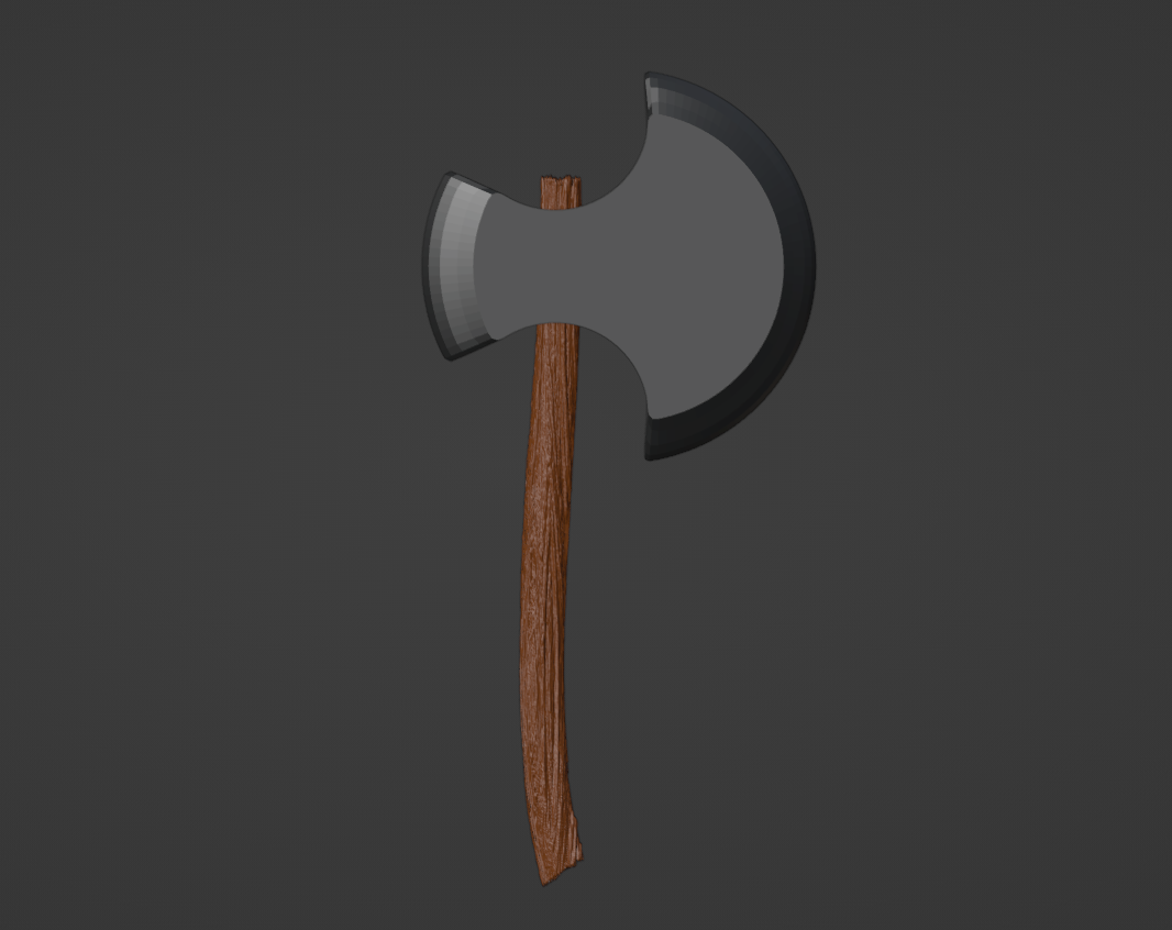 viking style hand throwing axe 28mm scale battle weapon weapons fantasy sci-fi rpgs dungeons & dragons 3D print model - Mito3D