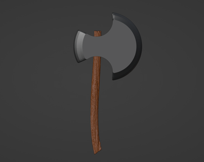 viking style hand throwing axe 28mm scale viking axe battle axe weapon weapons throwing axe hand axe fantasy sci-fi rpgs dungeons & dragons  3d print model - Mito3D