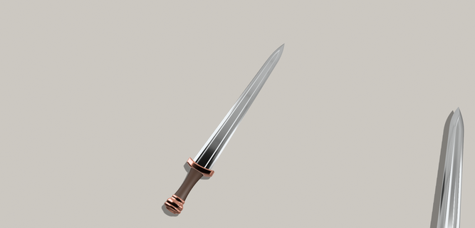 viking épée Jeu cosplay vikings bâton courte jouet soutenir nordique dnd 3d print model - Mito3D