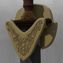viking sword hanger mount decor 3d print model - Mito3D