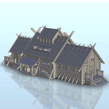 viking meyhane destan alevler savaş cıvata aksiyon Ortaçağa ait yaş Sigmar Warhammer mimari İskandinav küçük resimler bina manzara oyunu rakamlar oyun arazi oyunlar 3d print model - Mito3D