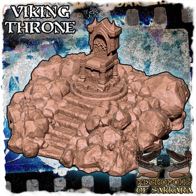 vichingo trono gioco fantasia mordheim rovine terreno fdm edificio tavolo giochi vichinghi wargaming schermaglia dungeon draghi dnd 3d print model - Mito3D