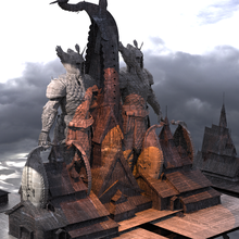 viking Cidade estátua Guerreiro 3d print model - Mito3D