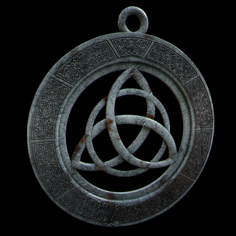 viking triquetra pendentif 3d impression modèle bijoux nordique 3D print model - Mito3D