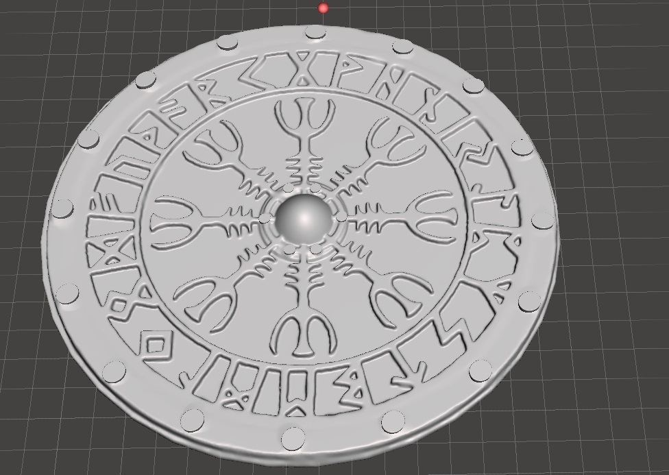 Wikinger Vegvisir Schild Valhalla Kompass 3D print model - Mito3D