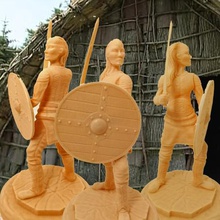 viking woman art bust shield axe 3d impression sculpture 3dsculpture 3dprint 3dprinting 3ddesign 3ddesigner technology printing3d dish3d 3d-druck impresin-3d 3d print model - Mito3D