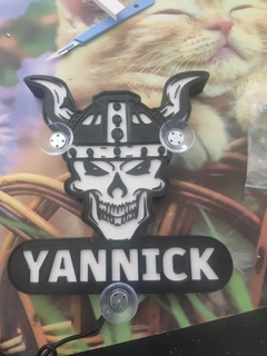 viking yannick logo suction cup lamp holder yannick viking small size 20x20 ender 3 wanaho d12 230 led lamp  3d print model - Mito3D