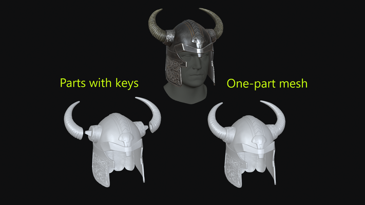 vikings helmet helm mask viking medieval fashion armor horns hat 3d print model - Mito3D