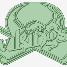 vikings logo cookie cutter tool 3d print model - Mito3D