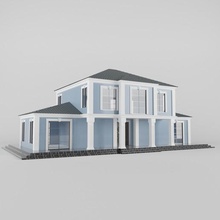 villa 01 la maison de lux classique moderne conception modèle dublex 3d print model - Mito3D