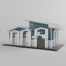 villa 02 a casa lux clássico moderno o design modelo dublex 3d print model - Mito3D