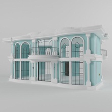 villa 04 home lux classic modern design model dublex 3d print model - Mito3D
