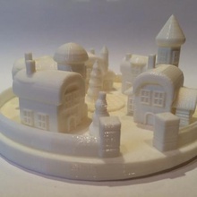 aldeia de natal elfos que vivem a casa enfeite vila elf decorações 3d print model - Mito3D