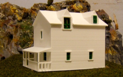 village maison Etats Unis modèle trains échelle bâtiments structures 3d print model - Mito3D