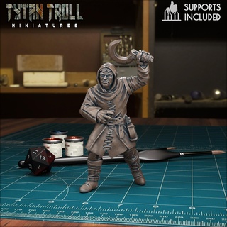villager mob 01 pre-supported curse strahd villagers miniatures 32mm scaling dnd creature dungeons dragons presupported tytantroll minis vampires village people 3d print model - Mito3D