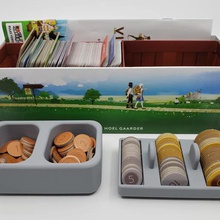 abitanti di un villaggio gioco organizzatore inserire le monete da tavolo gli del della partita cassetto 3d print model - Mito3D