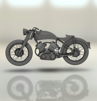 vincent siyah gölge 1955 moto motosiklet bisiklet motor two wheeled araç bisikletçi spor turbo roadster helikopter 3d print model - Mito3D