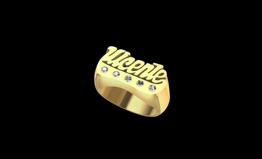 vincent name ring name ring name ring vicente ring man ring vicente name ring name ring  3d print model - Mito3D
