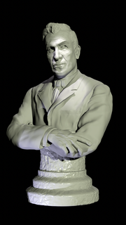 vincent price bust vincent price horror classic bust sculpture movies thriller  3d print model - Mito3D