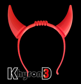 vincha diablo Fashion headband horns devil little 3d print model - Mito3D