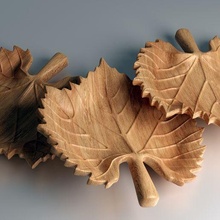 vine leaf shaped tray - 3d stl model designed aspire vcarve carveco artcam cnc file 3d print model - Mito3D