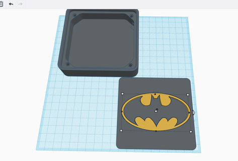 vintage 89 batman led sign dual color merge Batman LED Zeichen Panel 3d print model - Mito3D