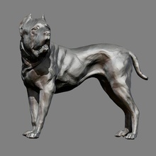 Jahrgang 70's neapolitanisch Dogge Skulptur 3d Modell stl Kunst Tier Hund Neo Kopf fühle klassisch 3d print model - Mito3D