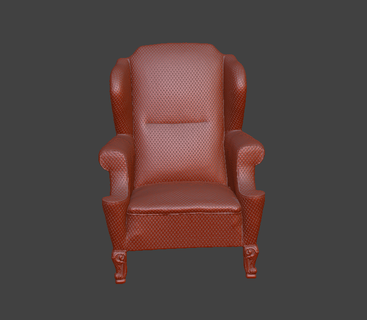 nostaljik koltuk ev kanat sandalye oturma yeri mobilya iç tasarım yaşayan oda konfor klasik 3d print model - Mito3D