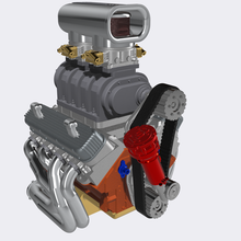 vintage blown bbc drag engine 3 configs options 3d print model - Mito3D