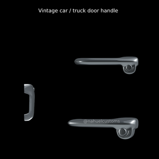 vintage car truck door handle rc r c slot custom diecast model kit 3d print model - Mito3D