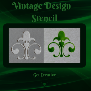 vintage design stencil Art lines airbrush décor template pattern painting art background antique 3d print model - Mito3D